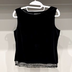 Black Sleeveless Formal Dressy Top
